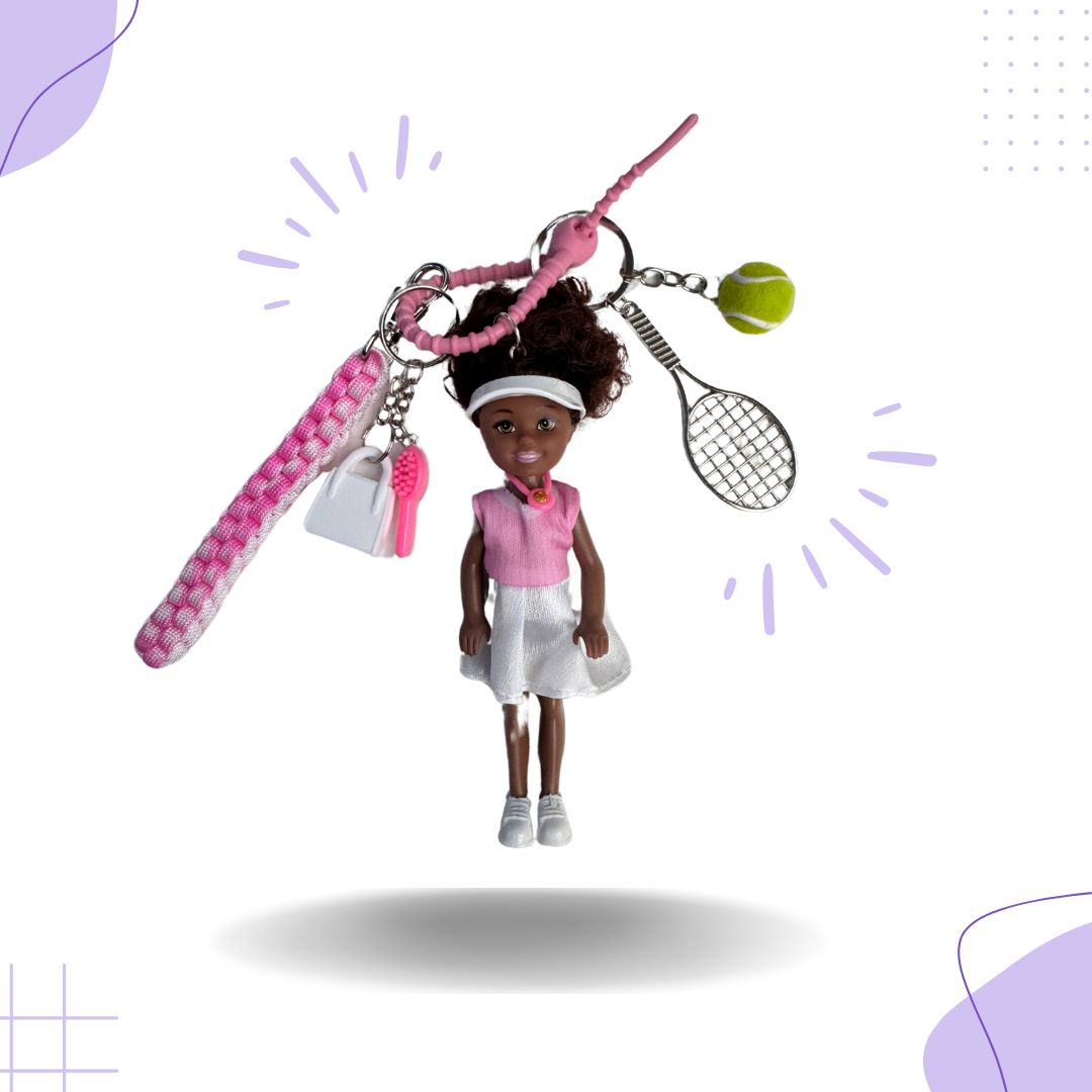 Tennis Girl Doll Bag Charm