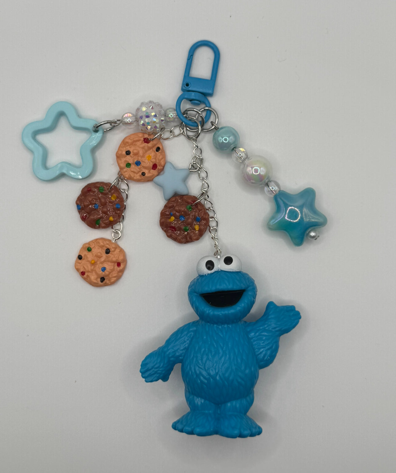 Nostalgic Blue Monster Inspired Bag Charm
