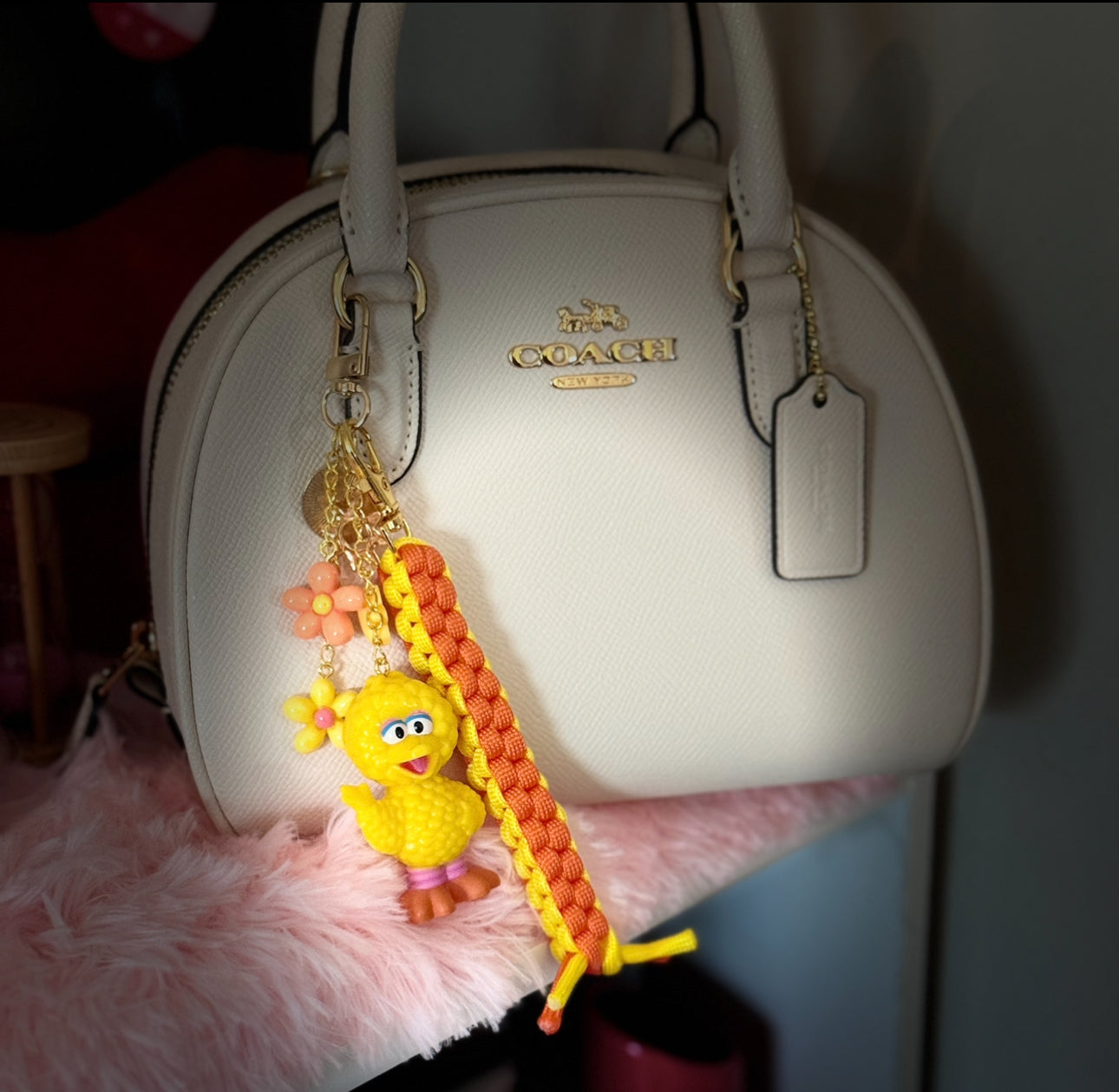 Nostalgic Yellow Bird Inspired Bag Charm