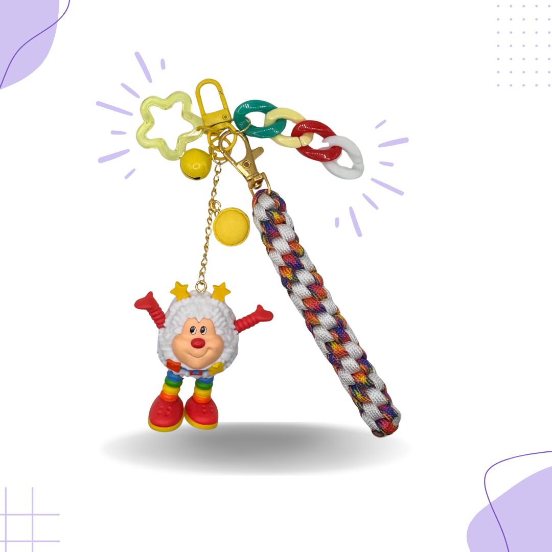 Retro Rainbow Figurine Bag Charm