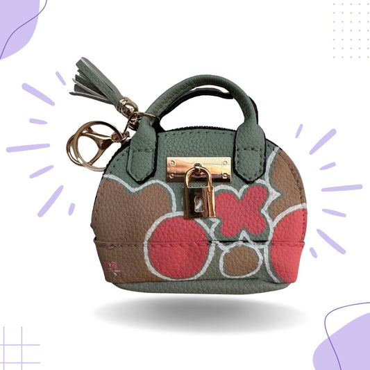 Mint, Pink, White, and Khaki Mini Bag