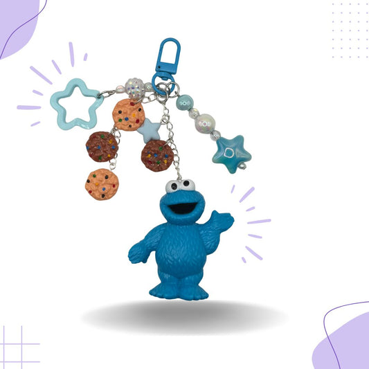 Nostalgic Blue Monster Inspired Bag Charm
