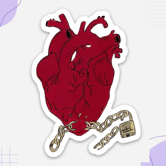 Unlocked Heart Sticker