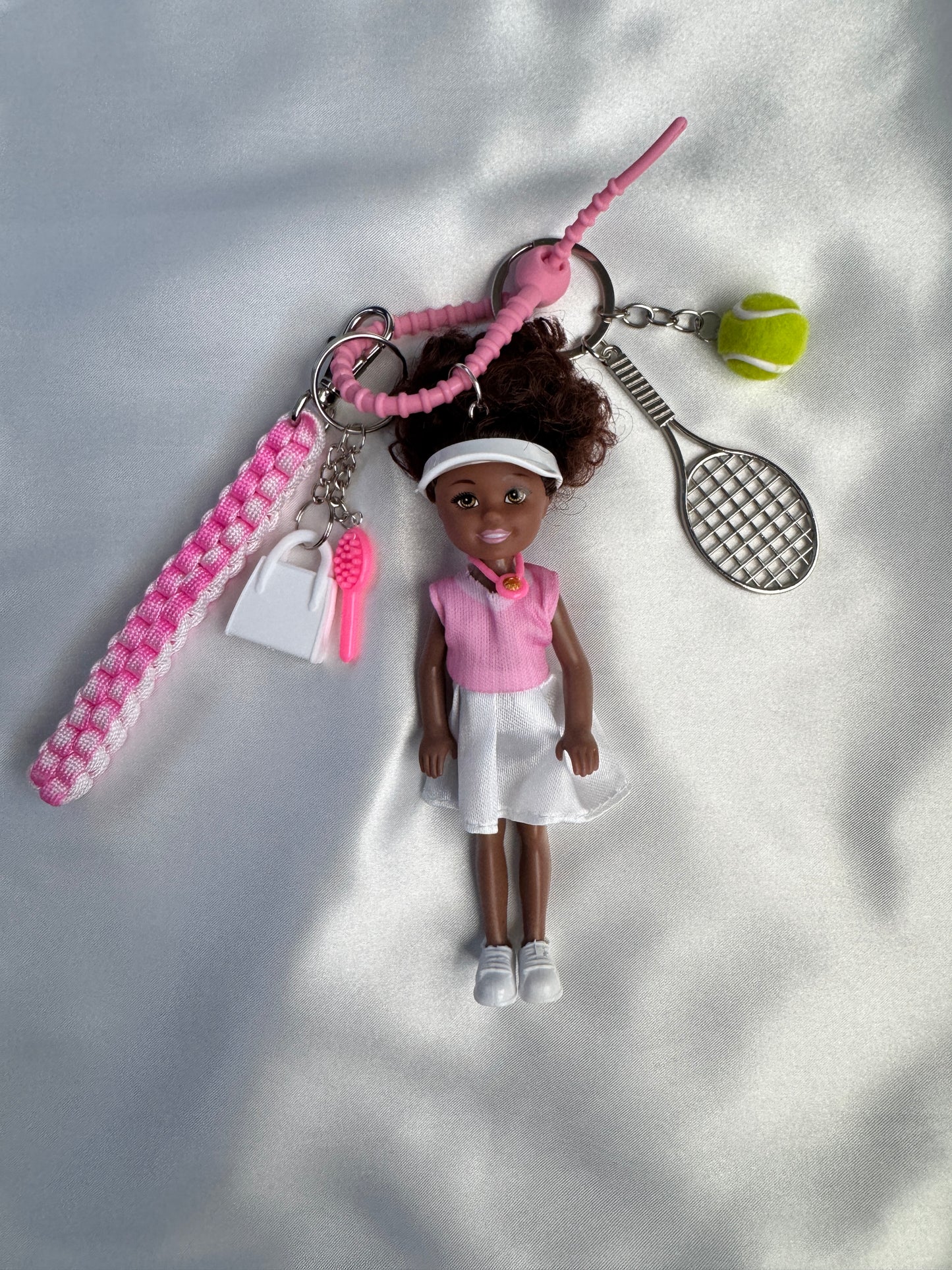 Tennis Girl Doll Bag Charm